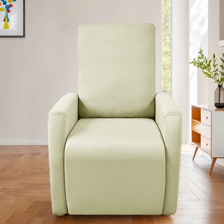 Housse fauteuil relax relevable dossier long lycra déperlant vert tendre