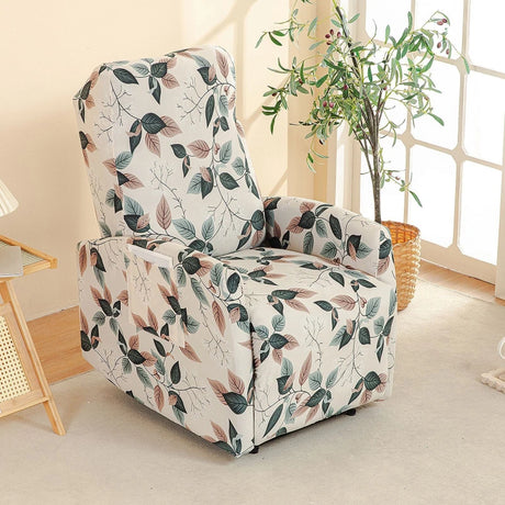 Housse fauteuil relax relevable électrique dossier long motif 1