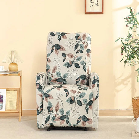 Housse fauteuil relax relevable électrique dossier long motif 1 de face