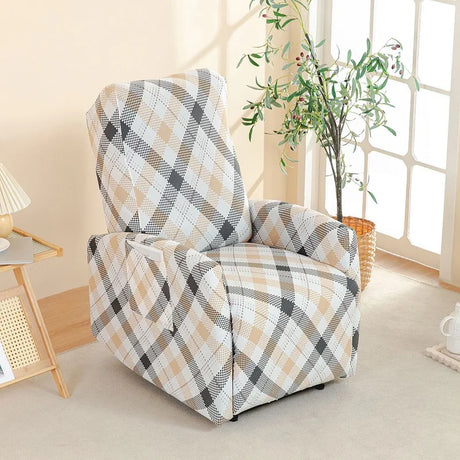 Housse fauteuil relax relevable électrique dossier long motif imprimé 13