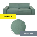 Housse pour canapé IKEA KIVIK 2 places lin turquoise