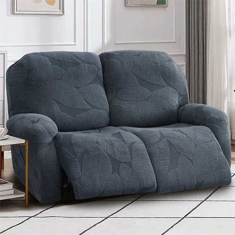 Housse pour canapé relax 2 places relevable inclinable luxe gris