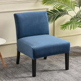 Housse pour chauffeuse, fauteuil bas velours bleue