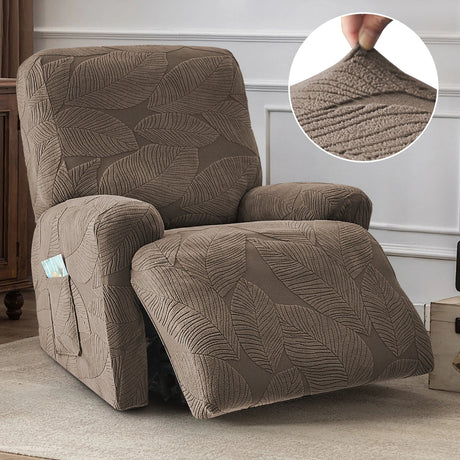 Housse pour fauteuil relax relevable inclinable luxe café