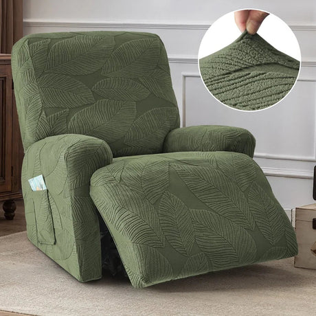 Housse pour fauteuil relax relevable inclinable luxe vert matcha