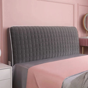 Housse pour tête de lit en velours capitonné épais et doux avec poche intégrée