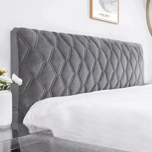 Housse pour tête de lit en velours douce et lisse avec poche intégré