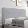 Housse pour tête de lit en velours douce et lisse avec poche intégré argent