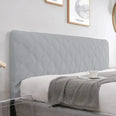 Housse pour tête de lit en velours douce et lisse avec poche intégré argent