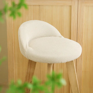 Cover for round bar stool with small backrest