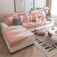 Housse coussin de canapé renforcée texture laineuse orange