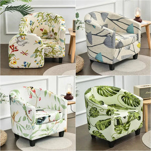 Stretch convertible armchair cover - 17 patterns - Set of 2 covers (Frame and seat)