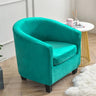 housse fauteuil cabriolet velours turquoise