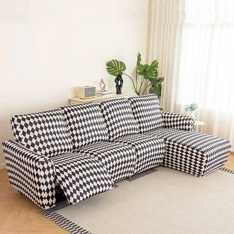 Housses canapé relax d'angle avec méridienne chaise longue