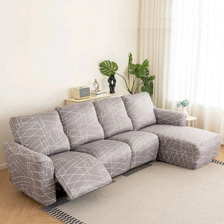 Housses canapé relax d'angle avec méridienne chaise longue 