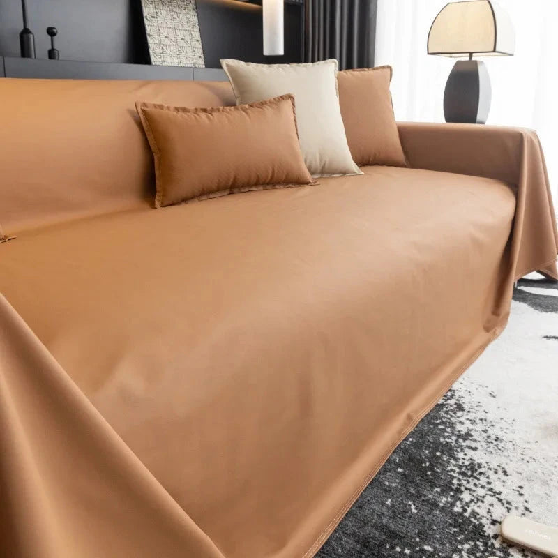 Jeté de canapé XXL simili cuir imperméable et hydrofuge