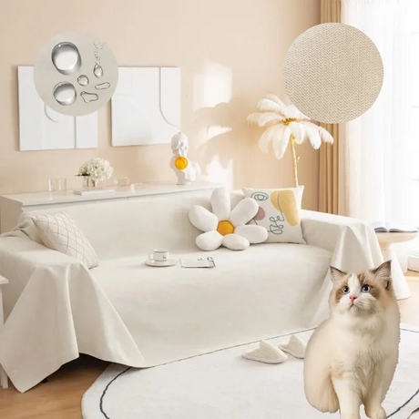 Jeté de canapé grande taille imperméable anti griffes de chat