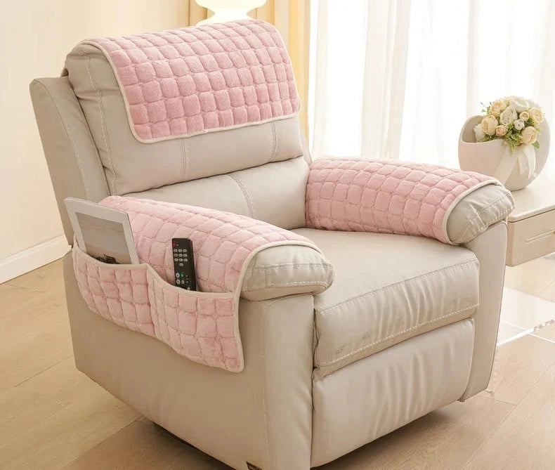Pad antidérapant de protection pour accoudoirs et dossiers fauteuil rose