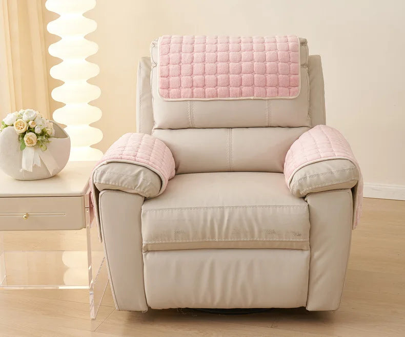 Pad antidérapant de protection pour accoudoirs et dossiers fauteuil rose face