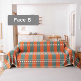 Plaid jeté de canapé grande taille double face style bohème face B