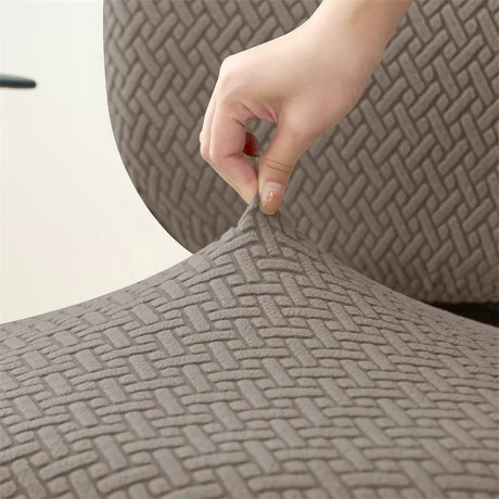 tissu extensible taupe velours damassé 