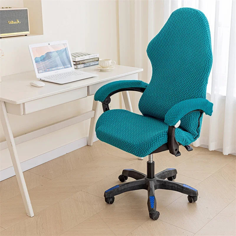 Housses de chaise de bureau turquoise