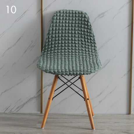 Housse de chaise scandinave gaufrée vert matcha