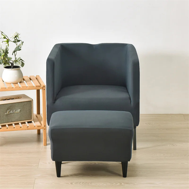 Housse fauteuil IKEA EKERÖ gris anthracite face