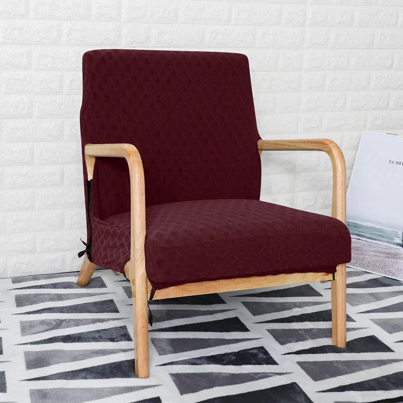 Housse de fauteuil style IKEA EKENÄSET bordeaux