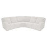 Housse canapé d'angle repose pieds blanc