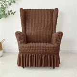 Housse pour fauteuil IKEA  Strandmon avec jupe marron