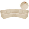 Housse canapé d'angle relax beige