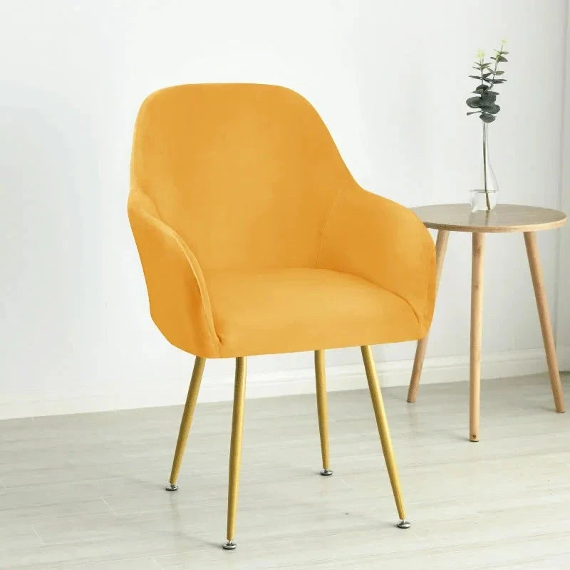 Housse fauteuil maison du monde arnold velours ocre