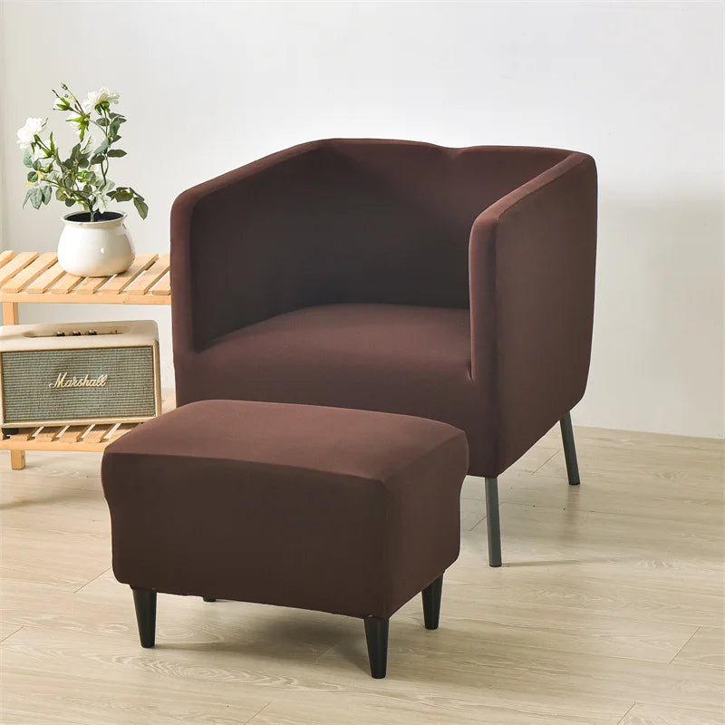 Housse pour fauteuil IKEA EKERÖ chocolat profil