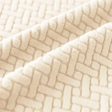 tissu beige velours damassé