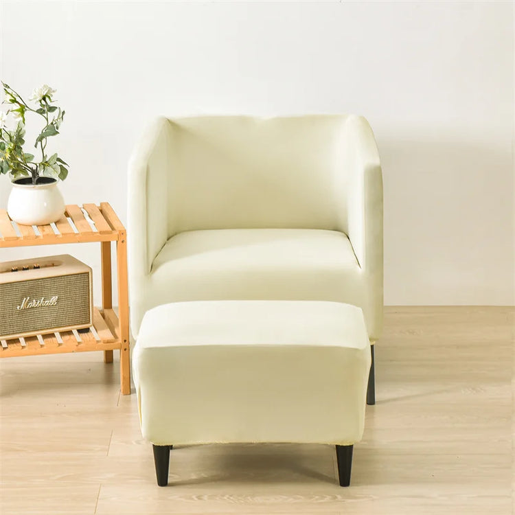 Housse pour fauteuil IKEA EKERÖ ivoire face