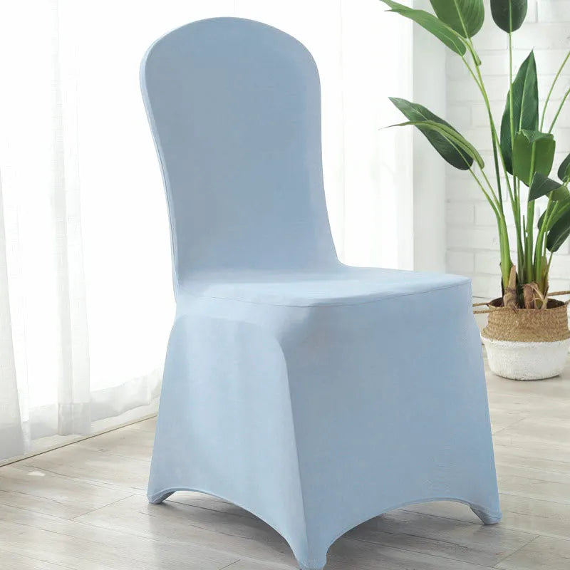 Housse de chaise mariage extensible lycra bleue ciel