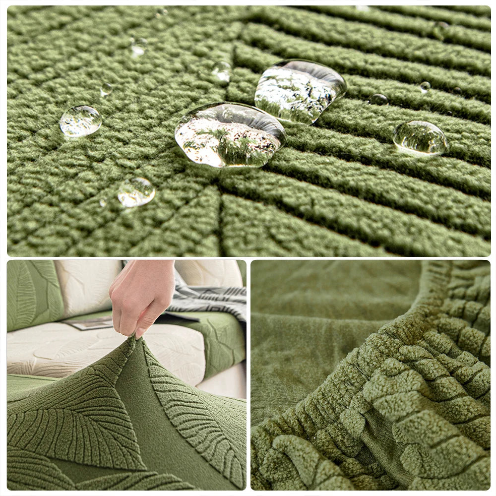 Housse de coussin pour canapé velours hibiscus déperlant nouveaux modèle 2025