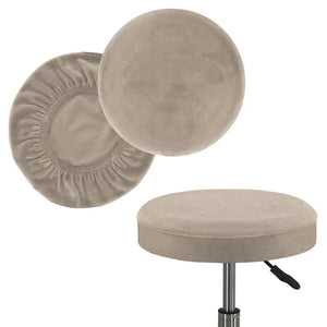 Pure Velvet Stretch Round Stool Cover for Bar, Dining Room, Restaurants