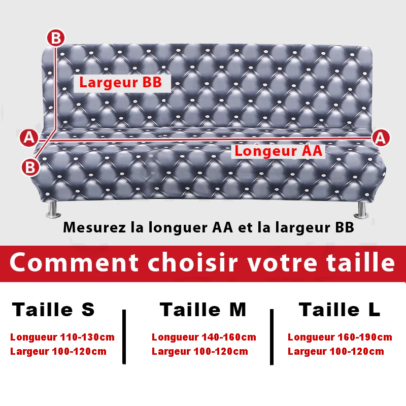 Cover for sofa bed, clacking click, Sofa without armrests Scandinavian heat