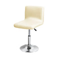 Housse de chaise de bar en simili cuir blanche