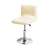 Housse de chaise de bar en simili cuir blanche