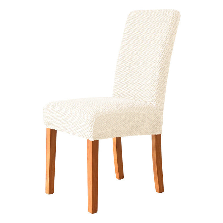 Housse de chaise extensibles damassée beige