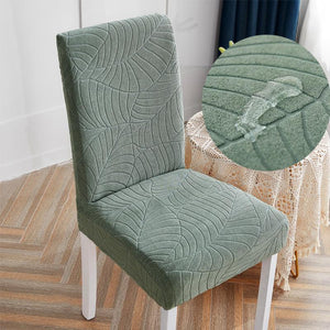 Hibiscus Leaf Texture Waterproof Stretch Chair Cover