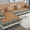 Breathable, non-slip natural rattan sofa cover