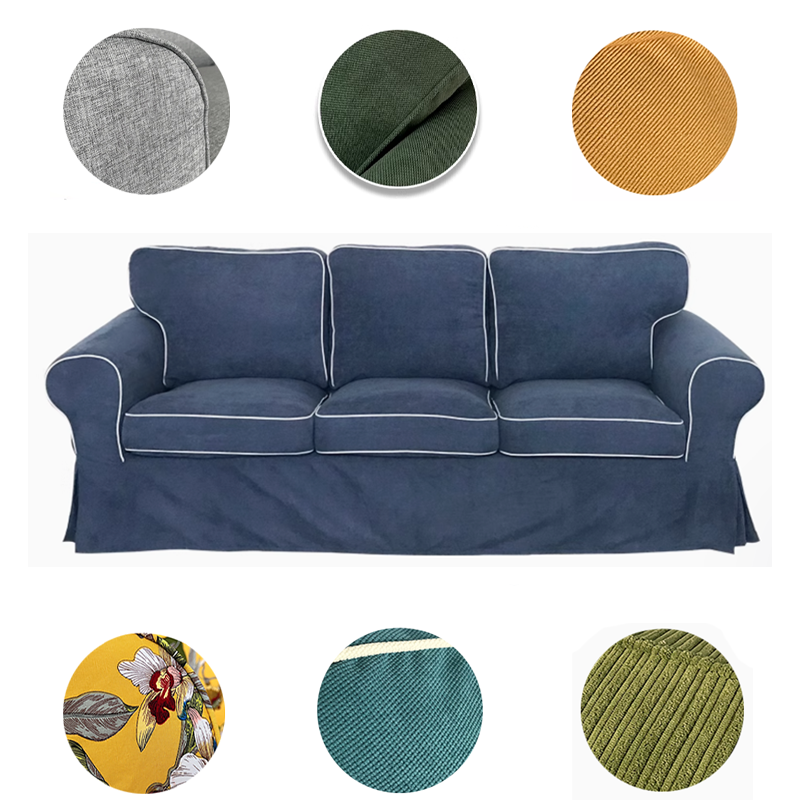 Customizable cover for all IKEA EKTORP sofa sizes
