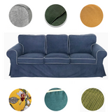 Customizable cover for all IKEA EKTORP sofa sizes