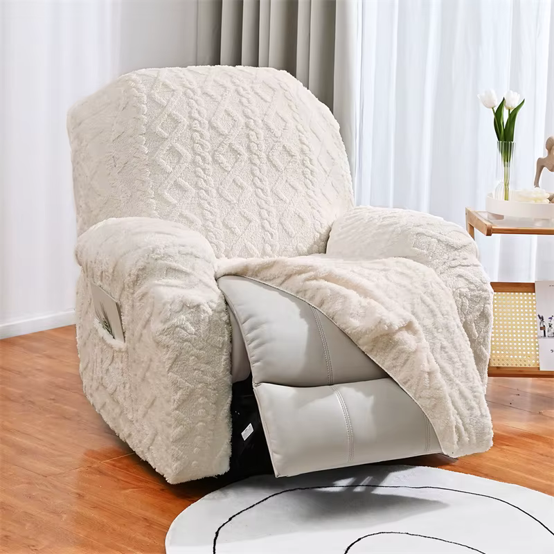 housse pour fauteuil relax hiver scandinave tissu épais
