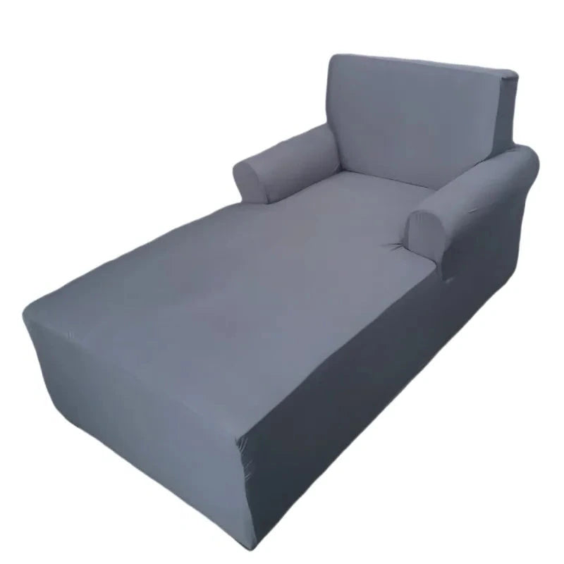 housse pour méridienne et chaise longue avec double accoudoir gris
