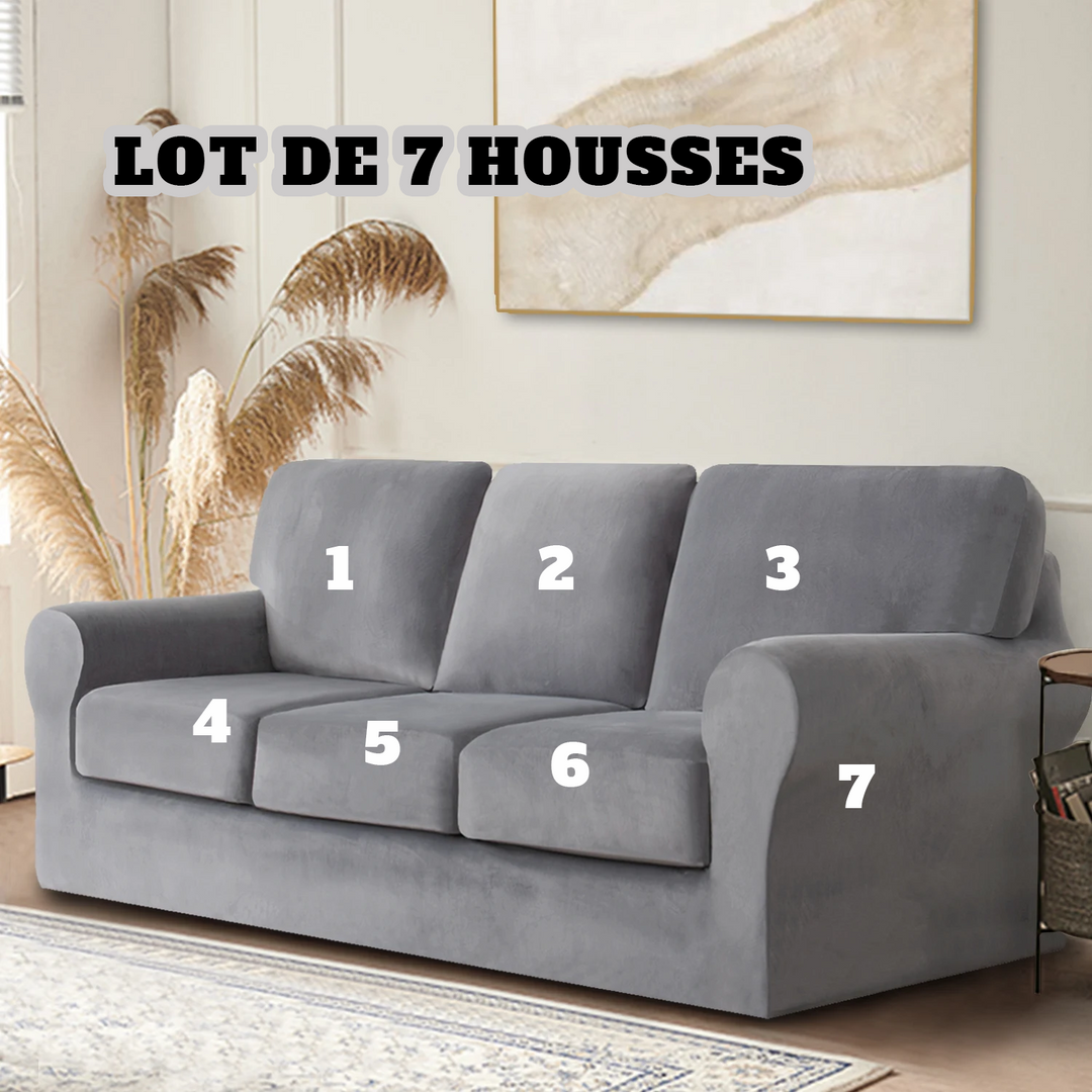 Housse pour canapé 3 places lot de 7 housses